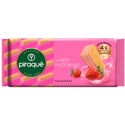PIRAQUE WAFER MORANGO 100G