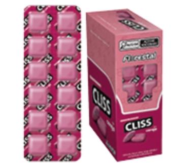 CHICLE CLISS CEREJA CARTELA  C/12