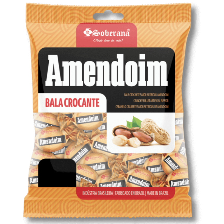 BALA SOBERANA AMENDOIM CROCANTE 500G