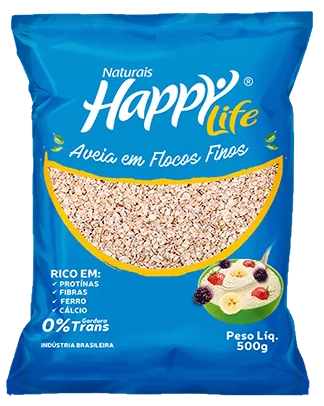 AVEIA EM FLOCOS FINOS HAPPY LIFE JUNCO 500G