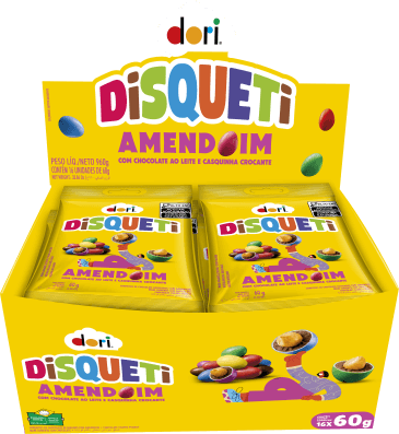 DISQUETI AMENDOIM CHOCOLATE DORI DP 16X60G