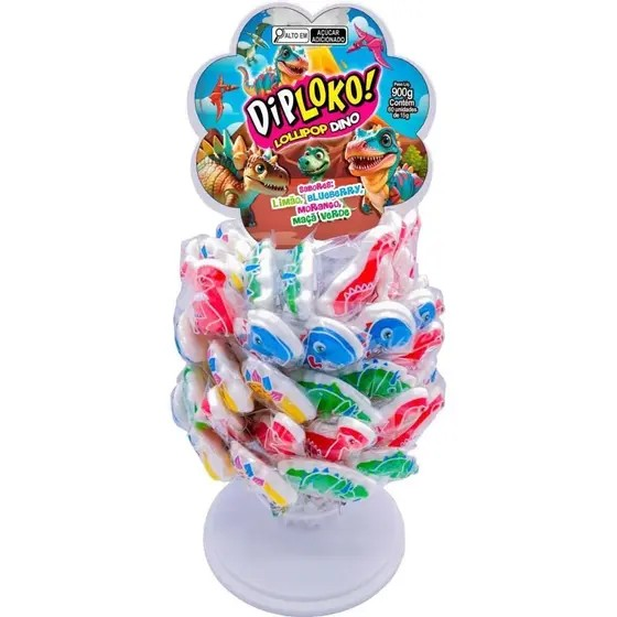 DIP LOKO LOLLIPOP DINO SORTIDOS 60X15G