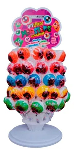 DIP LOKO LOLLIPOP MONSTERS OLHO SORTIDOS 60X15G