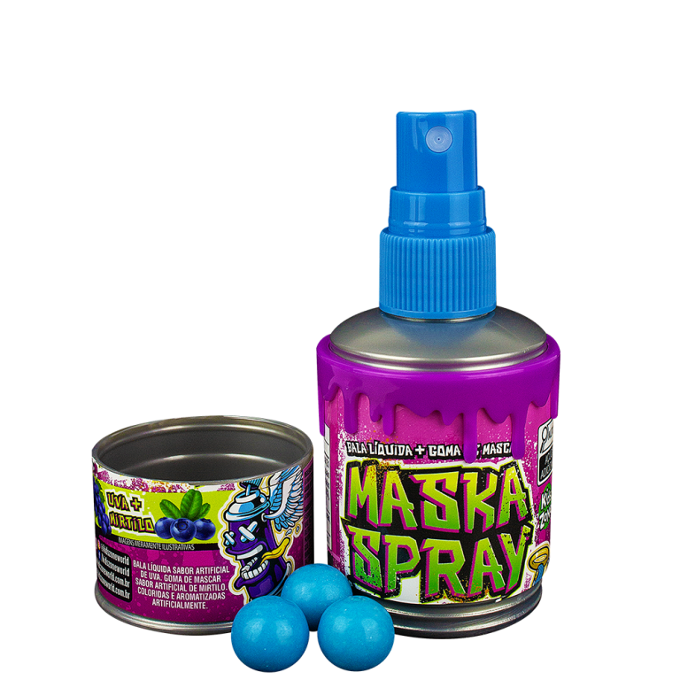 KIDS MASKA SPRAY BALA LIQUIDA C/ GOMA DE MASCAR DP C/12