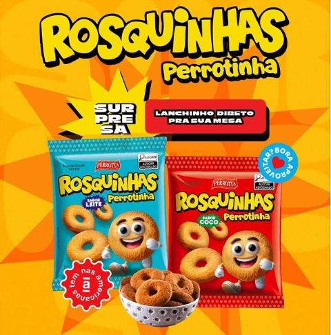 ROSQUINHAS PERROTINHA SABOR COCO 50G