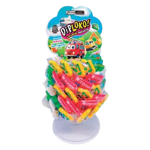 DIP LOKO LOLLIPOP VEICULOS SORTIDOS 60X15G