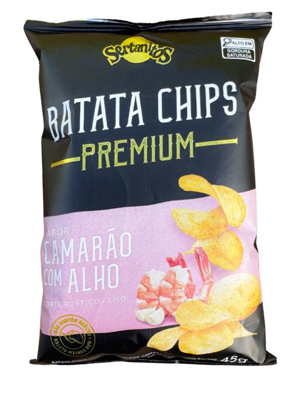 BATATA CHIPS CAMARAO C/ ALHO SERTANITOS 45G
