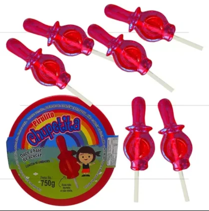 PIRULITO CHUPETINHA VERMELHO C/ 50