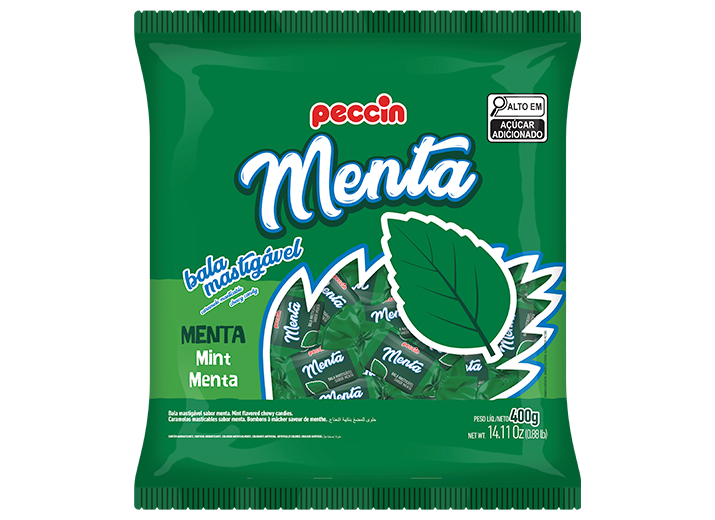 BALA PECCIN MASTIGÁVEL MENTA 400G