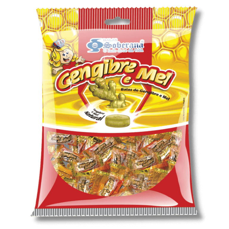 BALA SOBERANA GENGIBRE E MEL 40G