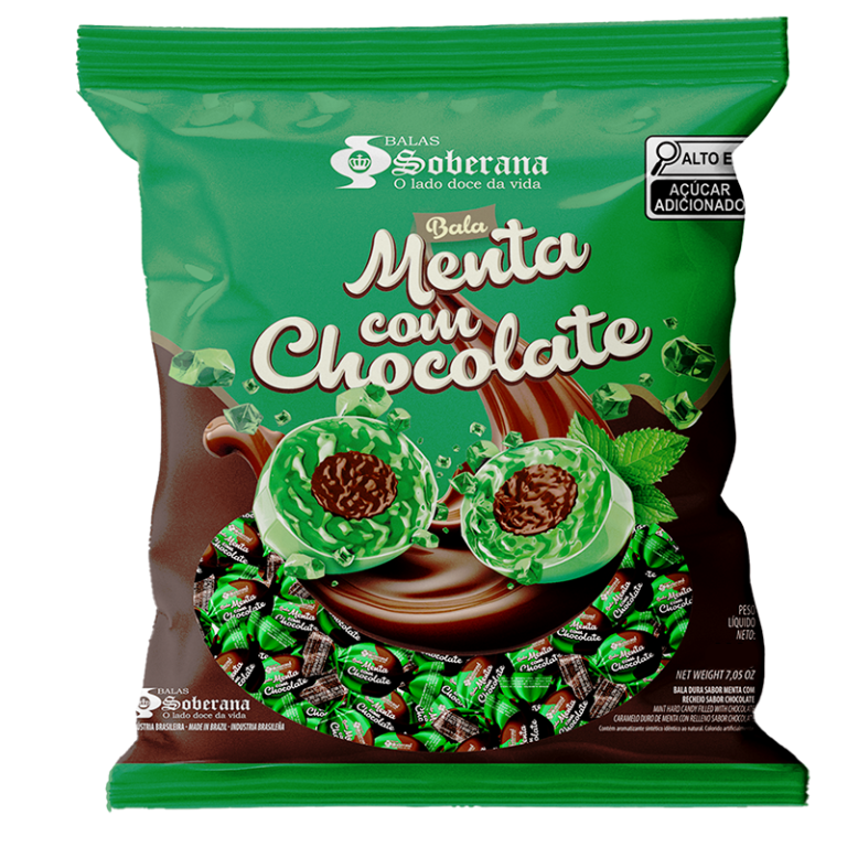 BALA SOBERANA MENTA COM CHOCOLATE 500G