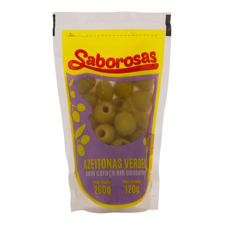 AZEITONA S/ CAROÇO SABOROSAS DOY PACK 120G