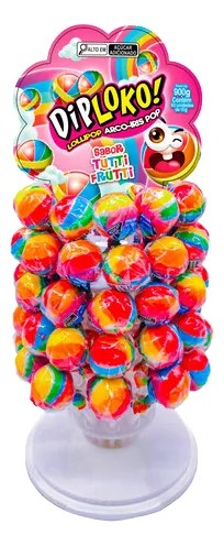 DIP LOKO LOLLIPOP ARCO-IRIS POP SORTIDOS 60X15G