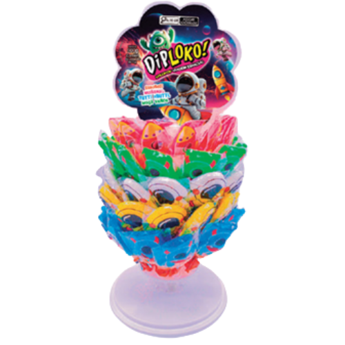DIP LOKO LOLLIPOP VIAGEM ESPACIAL SORTIDOS 60X15G