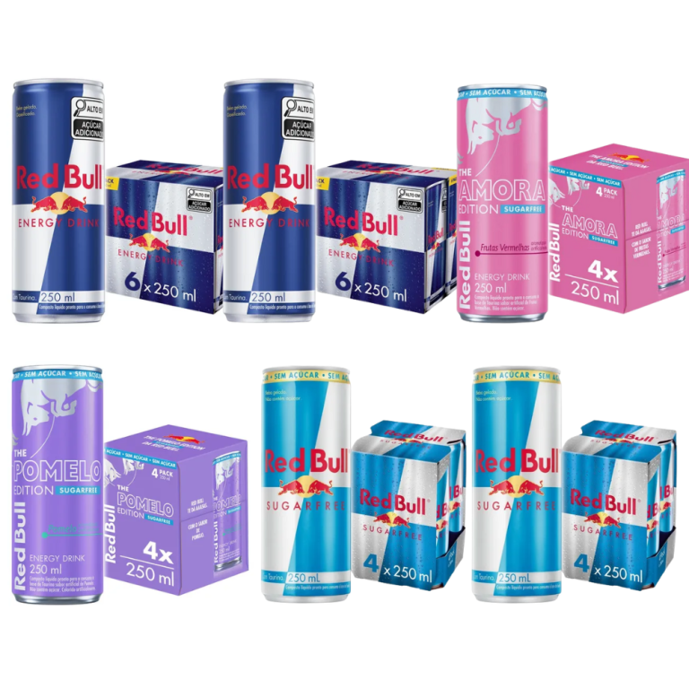 COMBO 2 RED BULL 28 LATAS 250ML - 12 TRADICIONAL 4 AMORA 4 POMELO E 12 SUGAR FREE