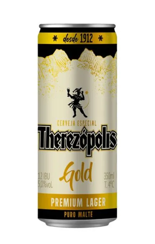 CERVEJA THEREZOPOLIS GOLD LATA 350ML CX 12UN