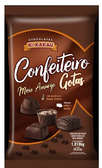 KI-KAKAU - GOTAS CONF. MEIO AMARGO PCT 1,01KG