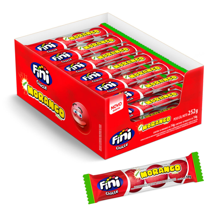 FINI CHICLE MORANGO 14G C/18