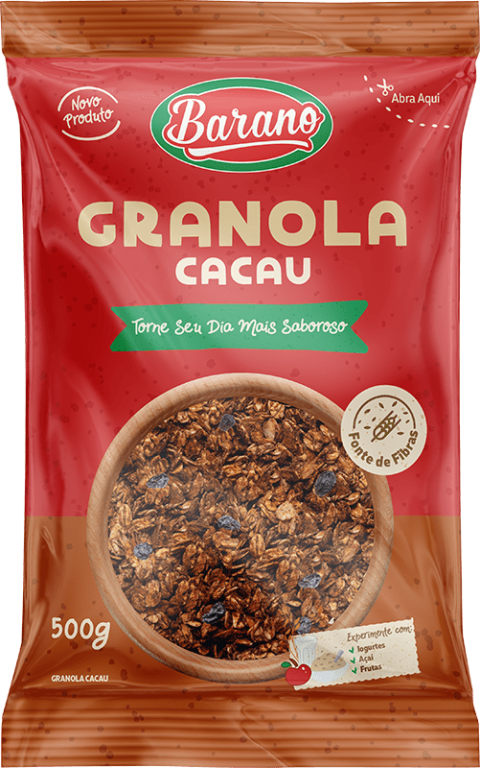 GRANOLA CACAU BARANO PCT 500G
