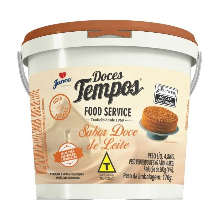 DOCES TEMPOS DOCE DE LEITE BALDE 4,8KG (JUNCO)