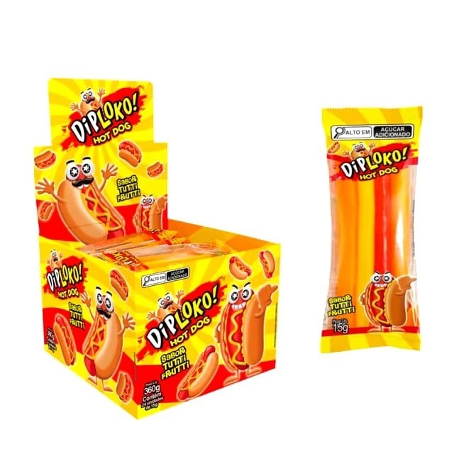 HOT DOG GUMMY 24X15G