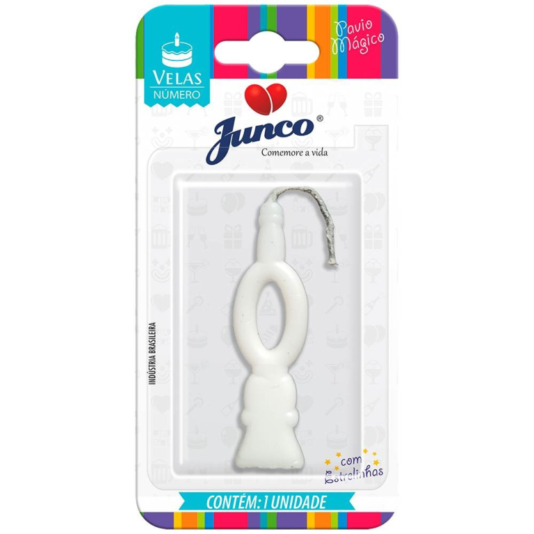 VELA ANIVERSARIO NUMERO BRANCA N.0