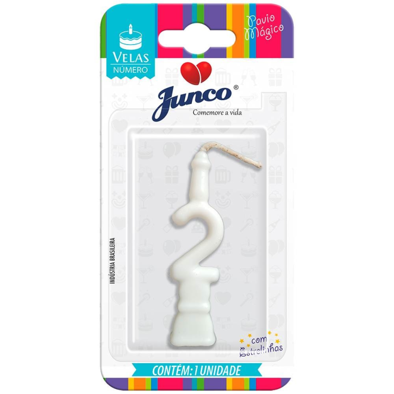 VELA ANIVERSARIO NUMERO BRANCA N.2