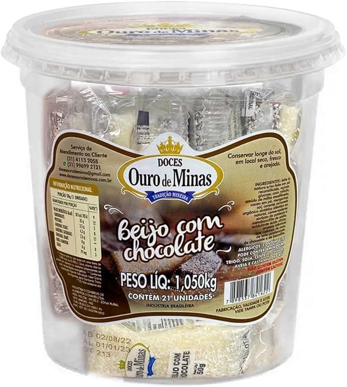 DOCE BEIJO C/CHOCOLATE OURO DE MINAS POTE C/21