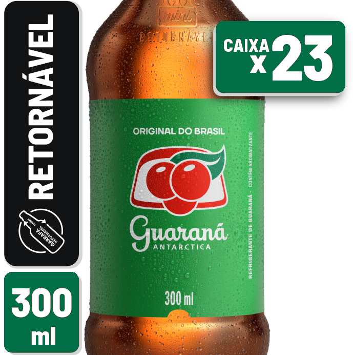 GUARANA ANTARCTICA 300ML CX C/23 **RETORNAVEL**