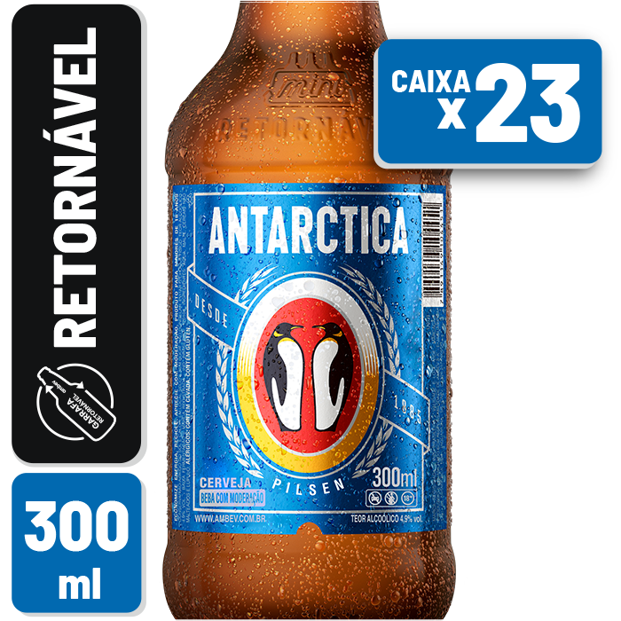 CERVEJA ANTARCTICA 300ML CX C/23 **RETORNAVEL**