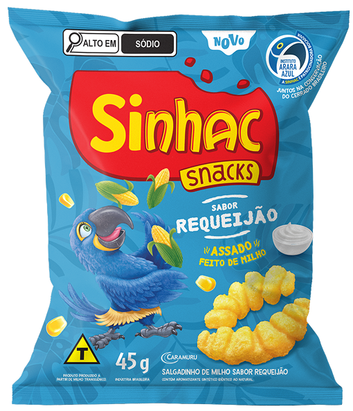 SALGADINHO DE MILHO REQUEIJAO SINHAC 45G