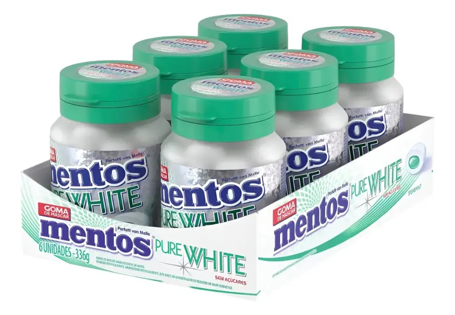 MENTOS GARR P WHITE SPEARMINT 6X56G