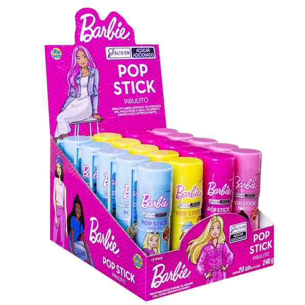 PIRULITO KIDS BARBIE POP STICK DP C/20