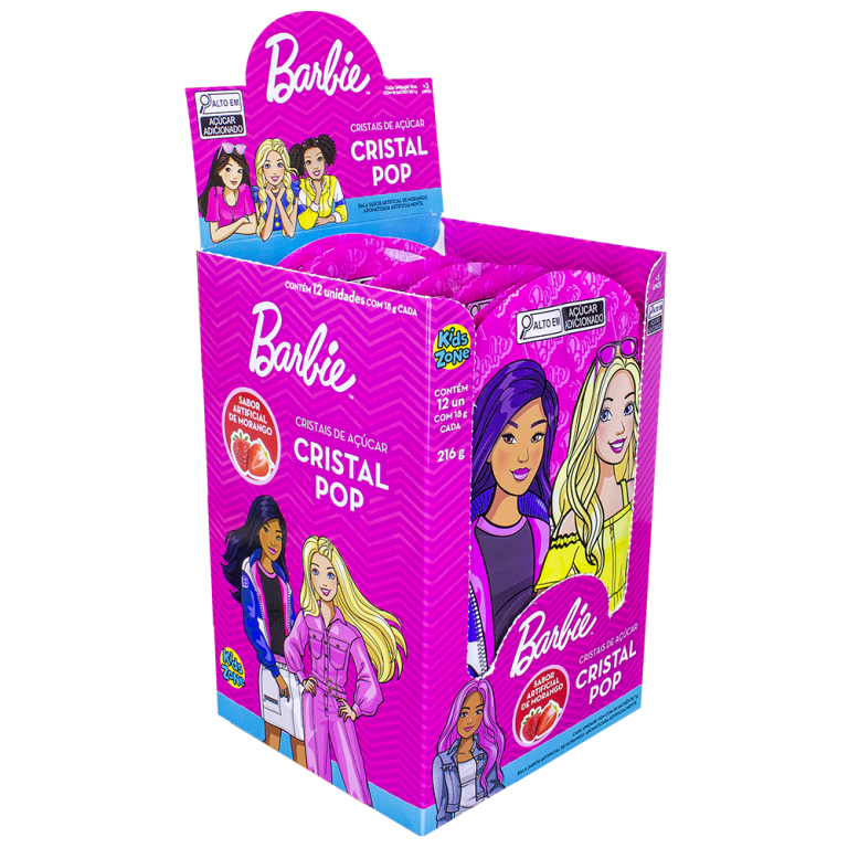 BALA EXPLOSIVA BARBIE CRISTAL POP DP C/12