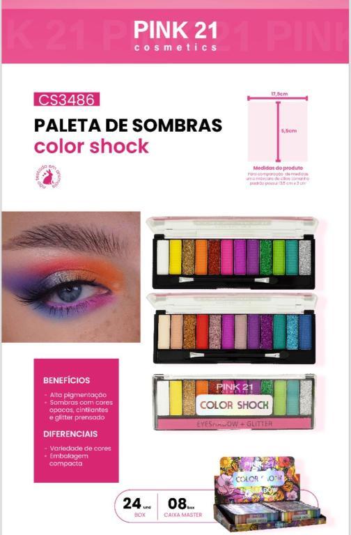 PALETA COLOR SHOCK C/ 24UNID - PINK 21