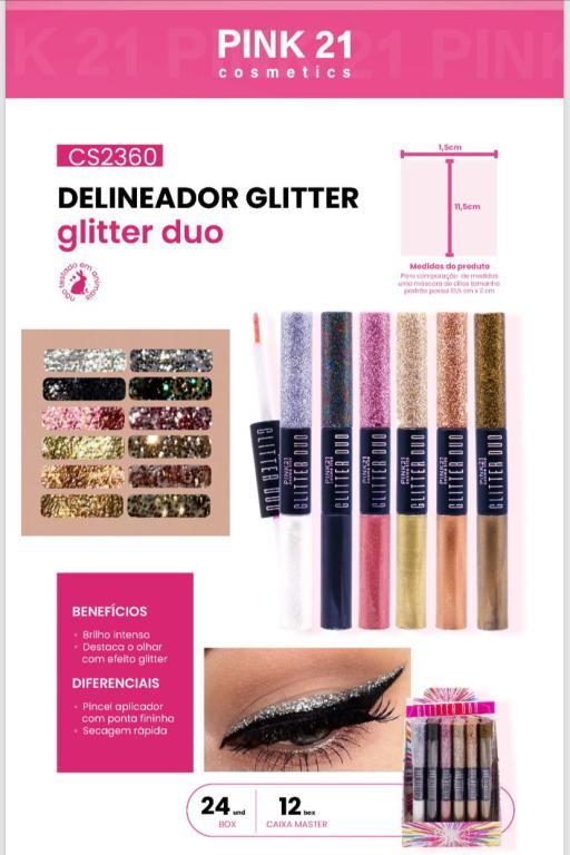 GLITTER DUO C/ 24UNID - PINK 21