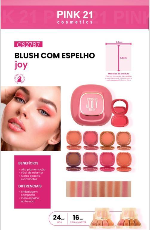 BLUSH JOY COM ESPELHO C/24 UNID - PINK 21