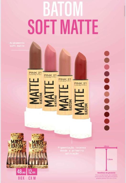 BATOM MATTE C/48 UNID - PINK 21