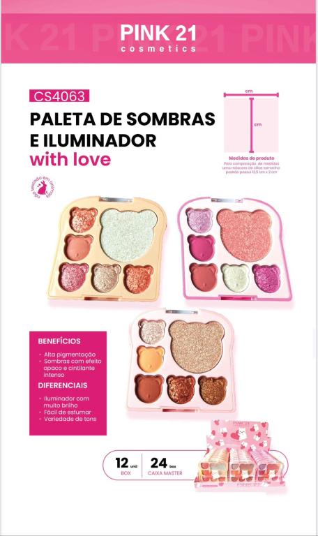 PALETA DE SOMBRAS WITH YOU C/24 UNID - PINK 21