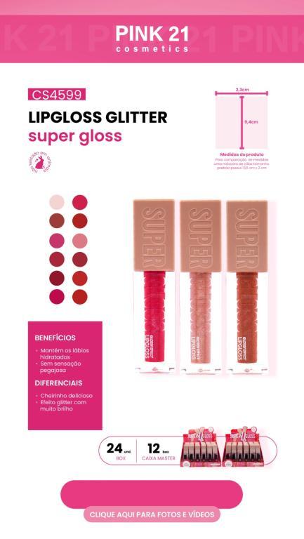 LIPGLOSS SUPER GLOSS C/24 UNID - PINK 21