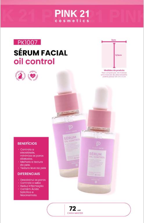 SÉRUM CONTROLE DE OLEOSIDADE DIA 30ML - AVULSO - PINK 21