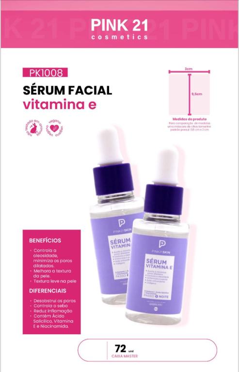 SÉRUM VITAMINA E NOITE 30ML - AVULSO - PINK 21