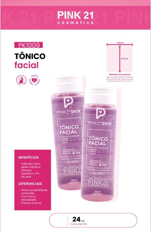 TÔNICO FACIAL USO DIÁRIO - AVULSO - PINK 21