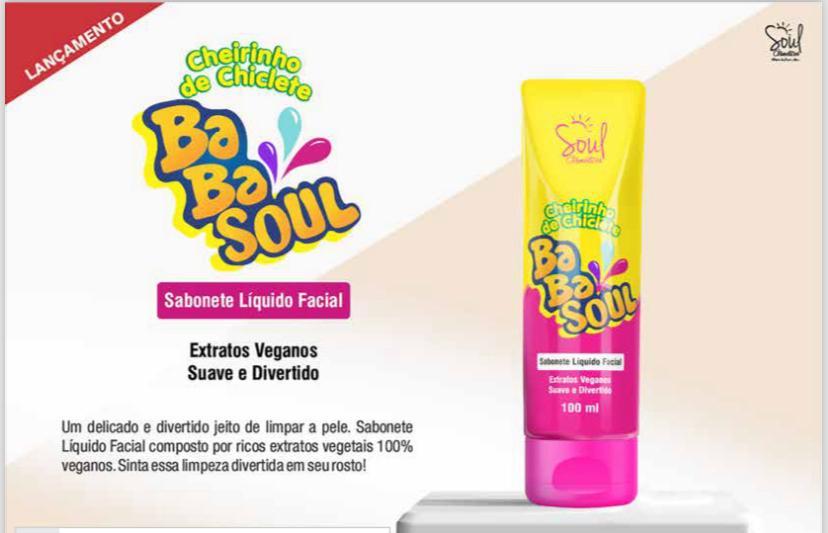 SABONETE LÍQUIDO FACIAL BABASOUL TUTTI FRUTI 100 ML - SOUL