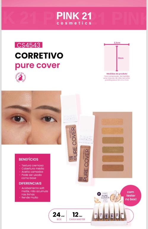 CORRETIVO PURE COVER C/24 UNID - PINK 21