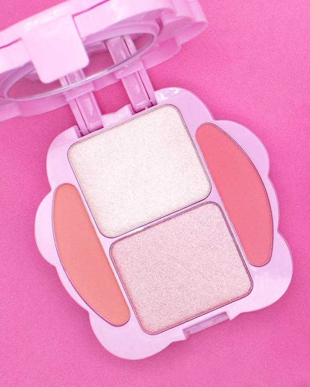 KIT DE MAQUIAGEM BEAR (SOMBRA,ILUMINADOR,BATOM,BLUSH E GLITTER) C/12 UNID - PINK 21