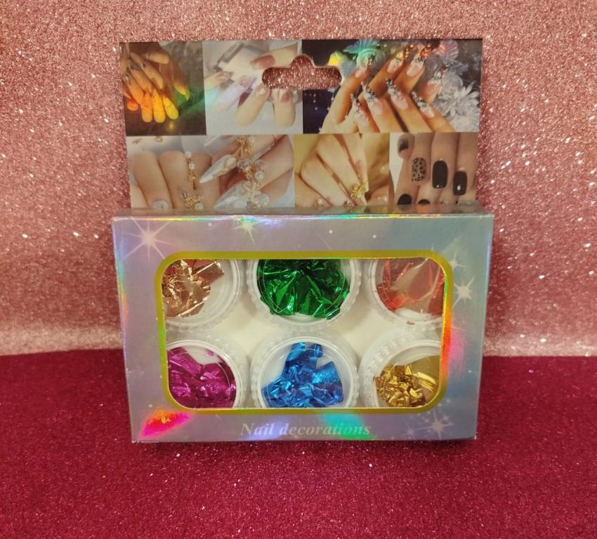 FOLHAS DE OURO COLORIDAS SORTIDAS C/ 6 UN - AVULSO - EMAKE