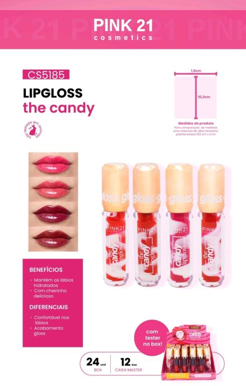 LIPGLOSS THE CANDY C/24 UNID - PINK 21