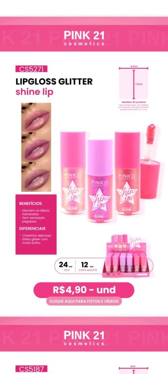 LIPGLOSS SHINE LIP C/24 UNID - PINK 21