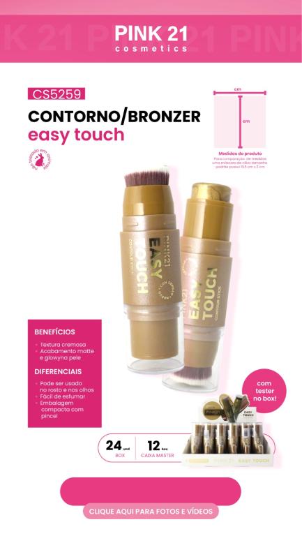 CONTRONO/BRONZER EASY TOUCH C/24 UNID - PINK 21